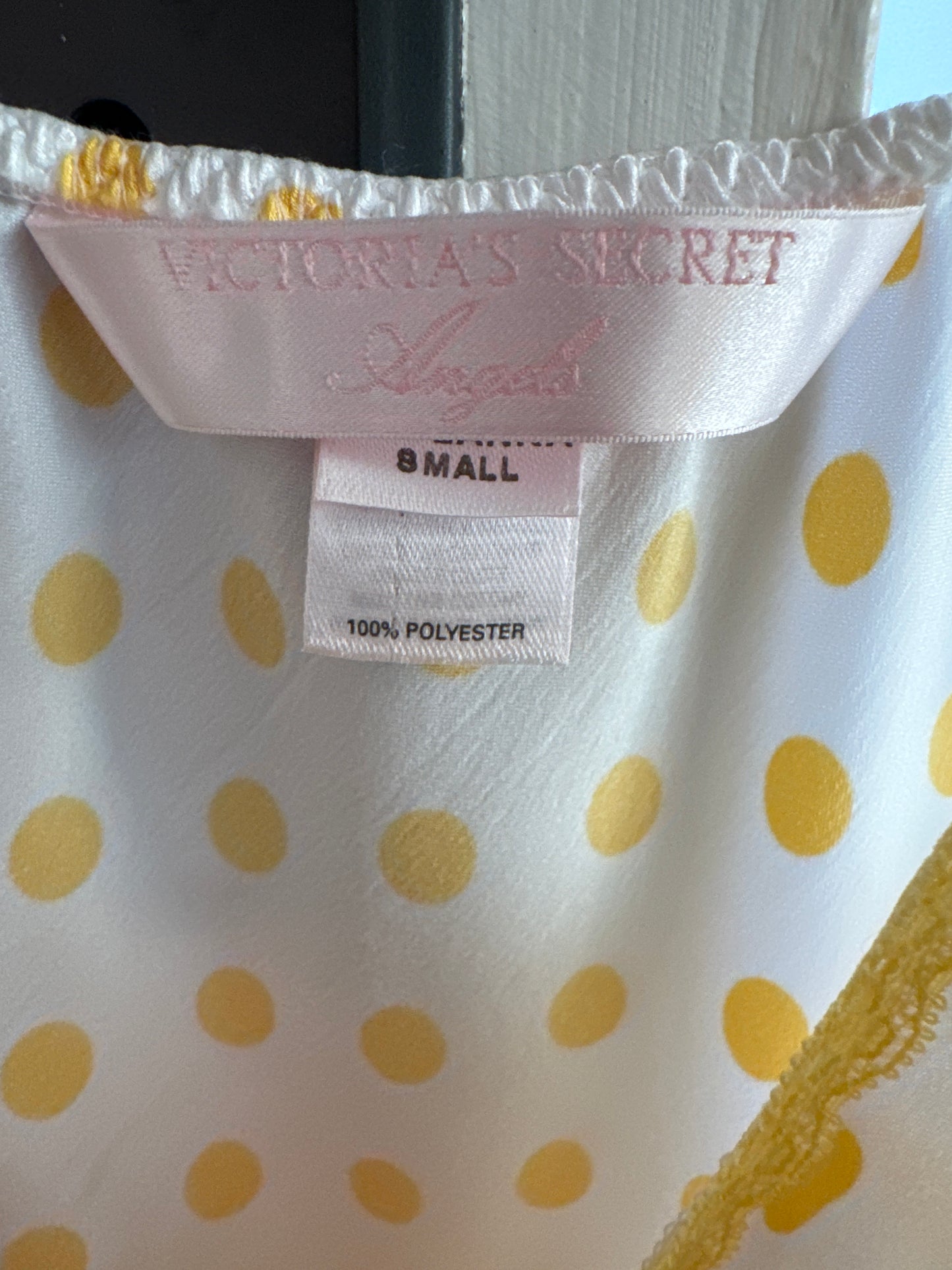 Polka dot yellow Victoria’s Secret slip dress💛
