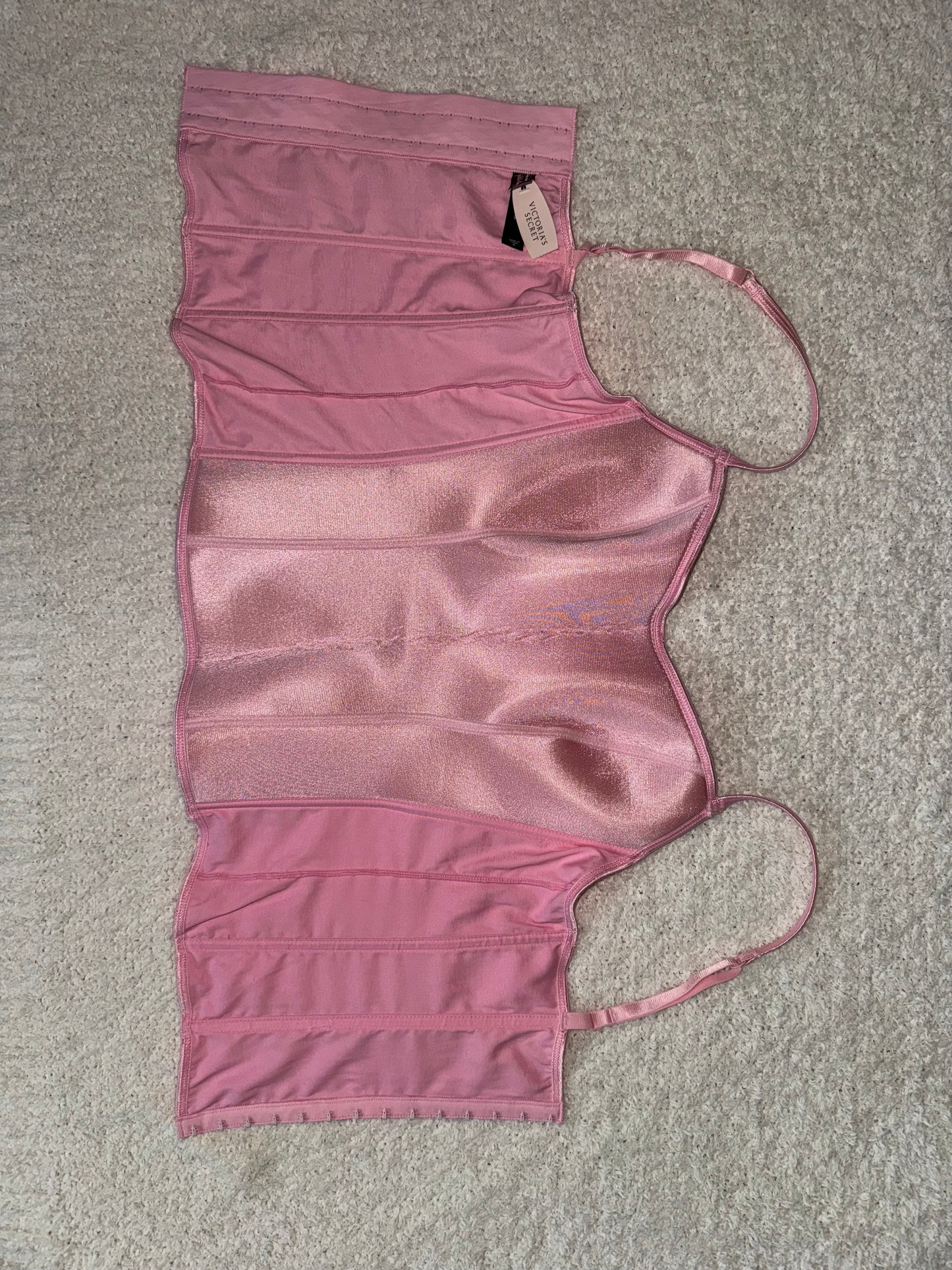 Victoria’s Secret NWT pink lace corset top(S)💝