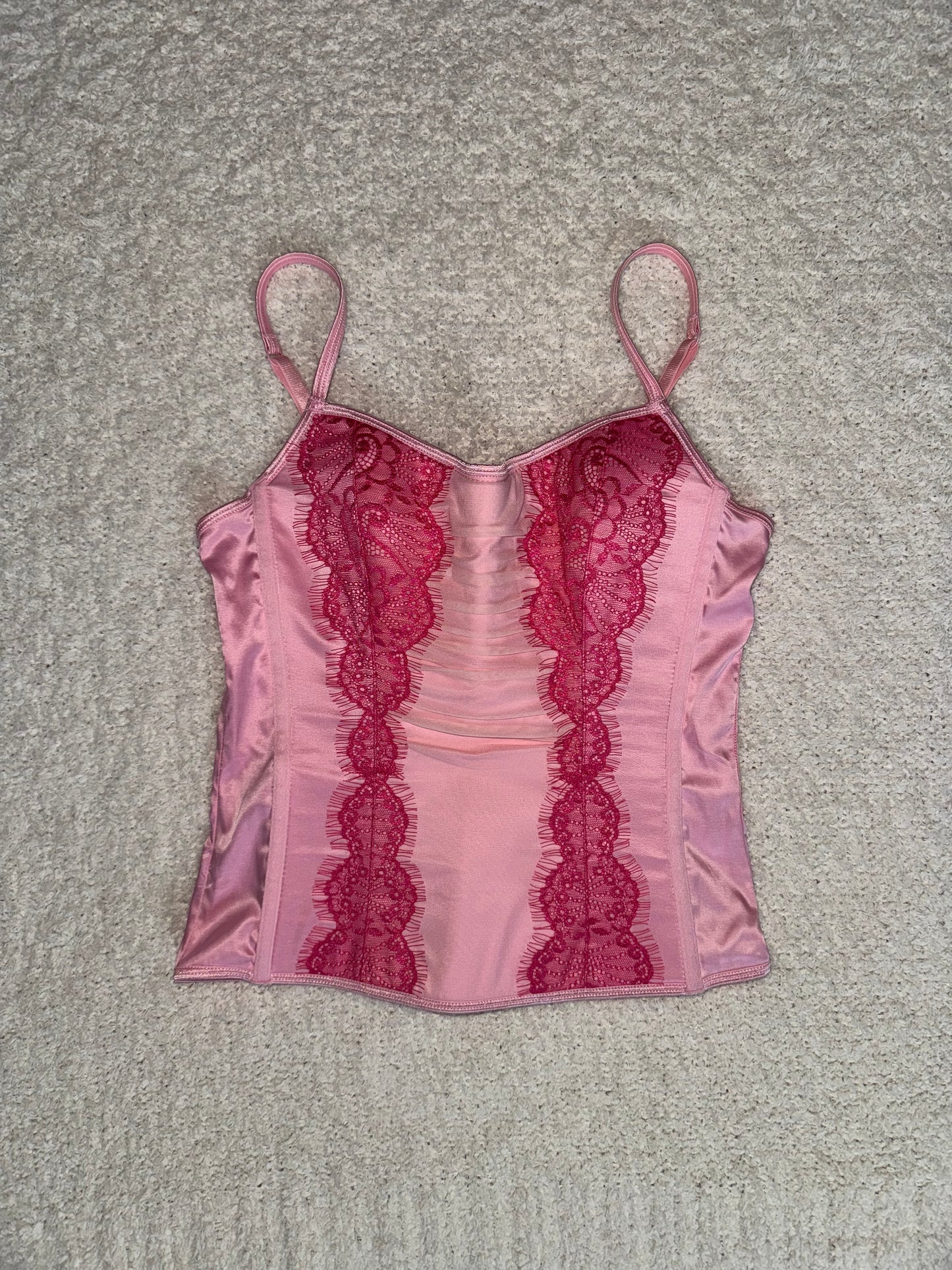 Victoria’s Secret NWT pink lace corset top(S)💝