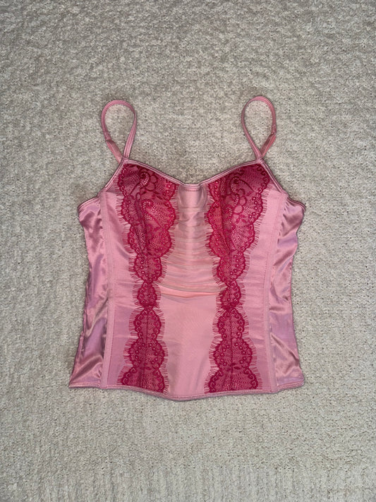 Victoria’s Secret NWT pink lace corset top(S)💝