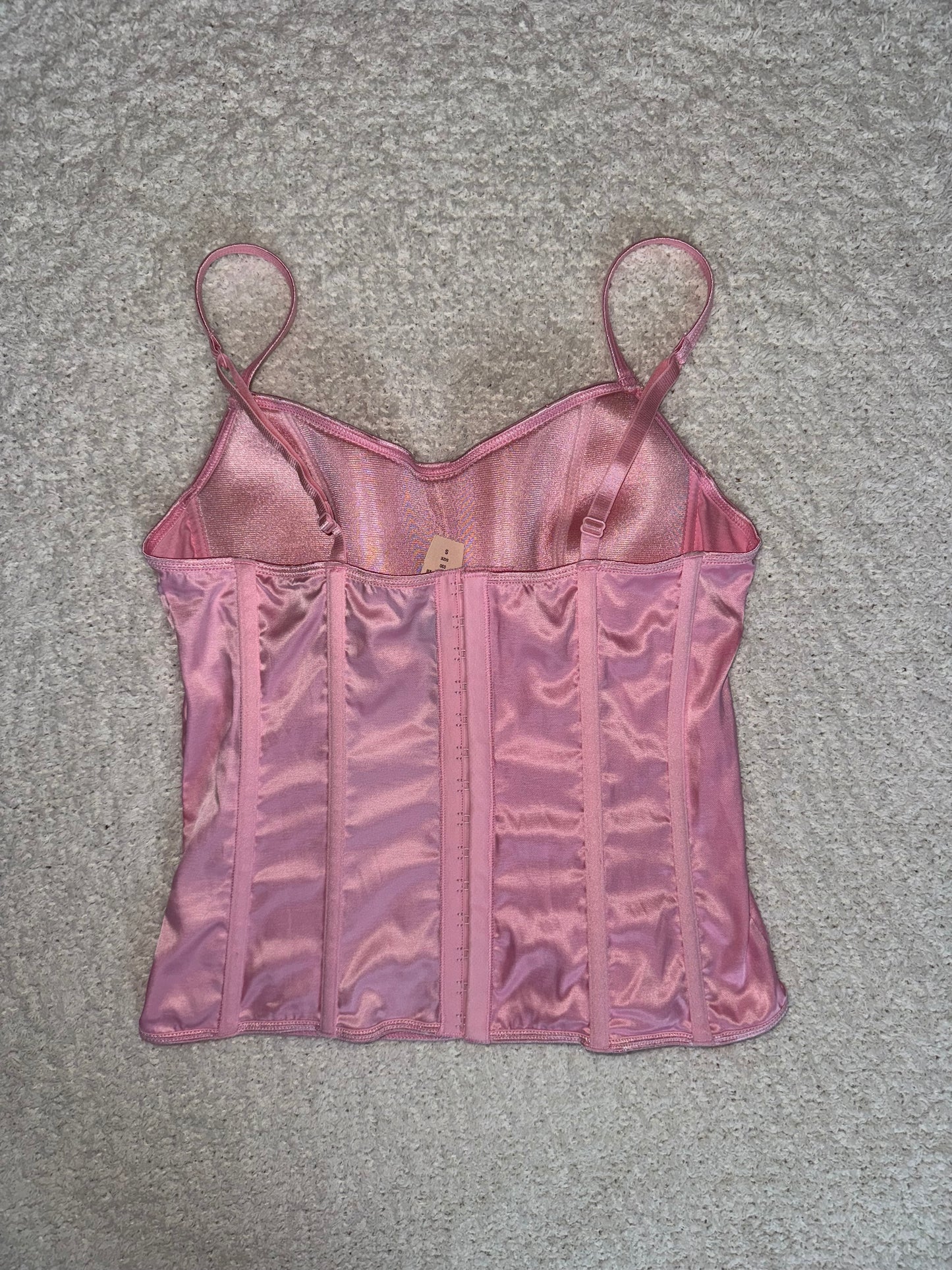Victoria’s Secret NWT pink lace corset top(S)💝